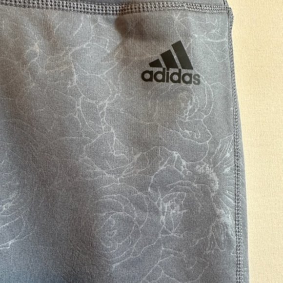 Adidas Climawarm Floral Embossed Leggings - Grey - Small - Picture 2 of 4